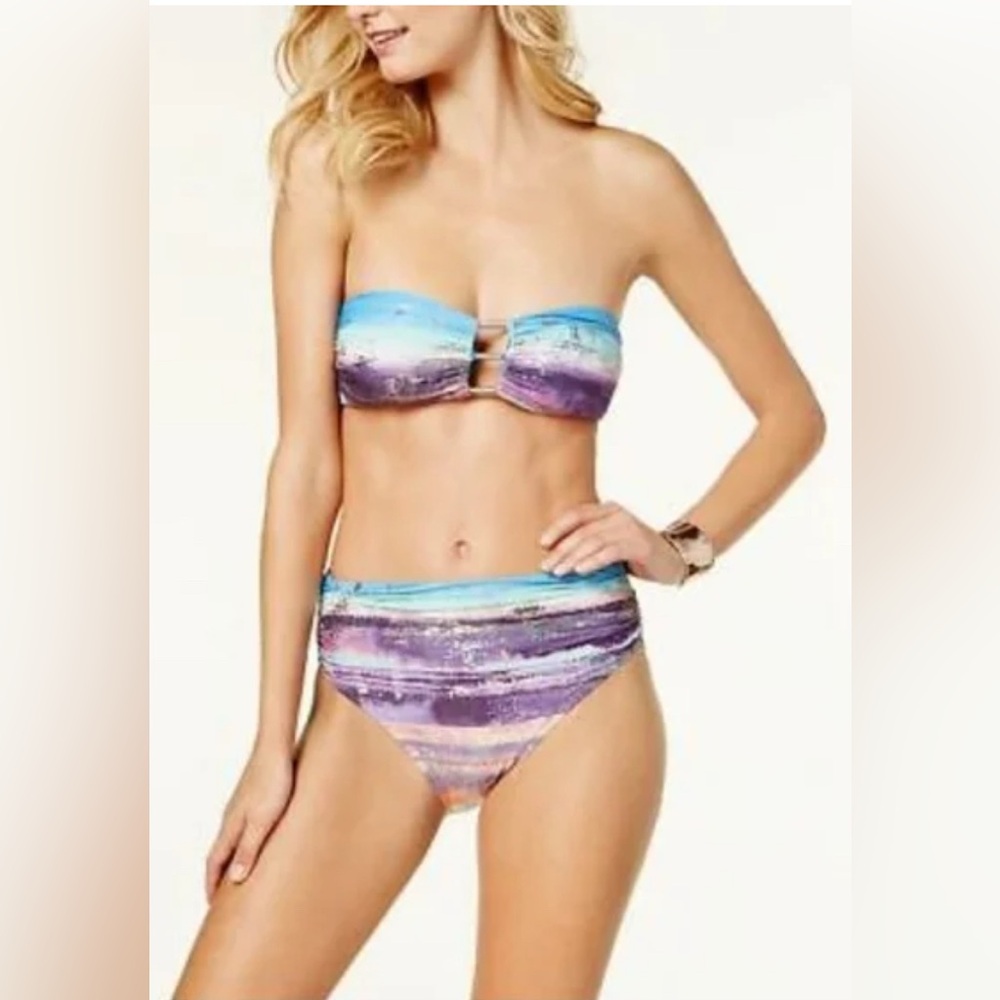 Carmen Marc Valvo Swimsuit Bikini Passion Fruit Sunset Bandeau